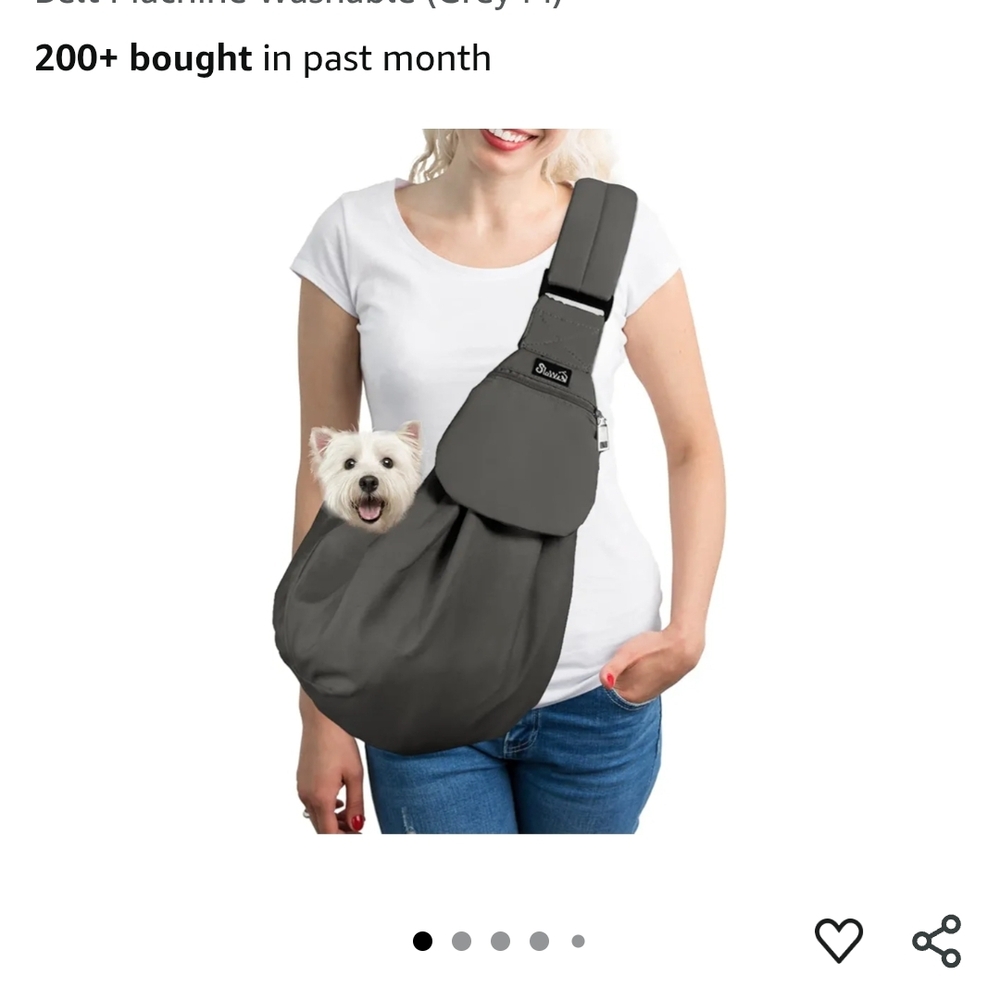 Pet Carrier Sling Bag in Gray